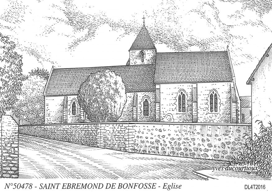 N 50478 - ST EBREMOND DE BONFOSSE - église